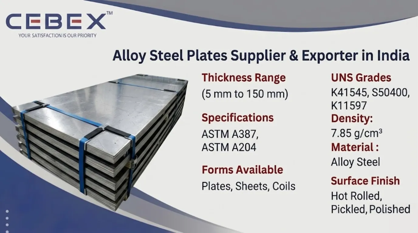 Alloy Steel Plates Supplier & Exporter in India &ndash; ASTM A387 P5, P11, P22, P91 Grades | Cebex Steel India